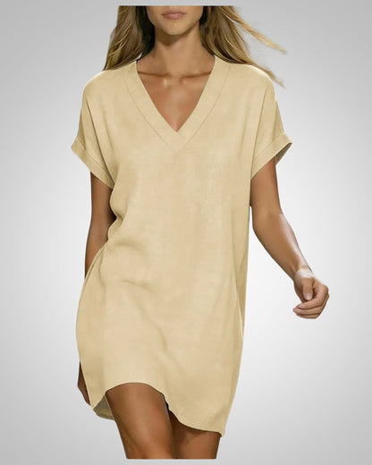 Sophia | Women's Relaxed V-Neck Midi Dress