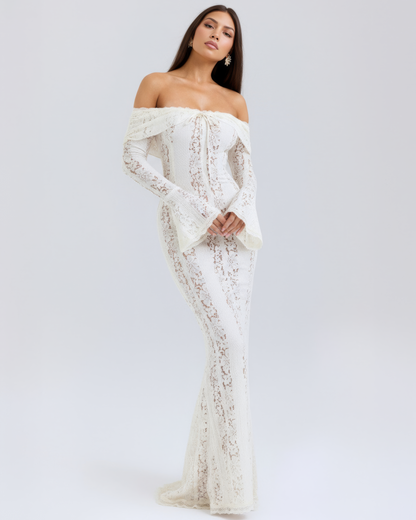 Gillian | Women's Off-Shoulder Maxi Wedding Guest Dress