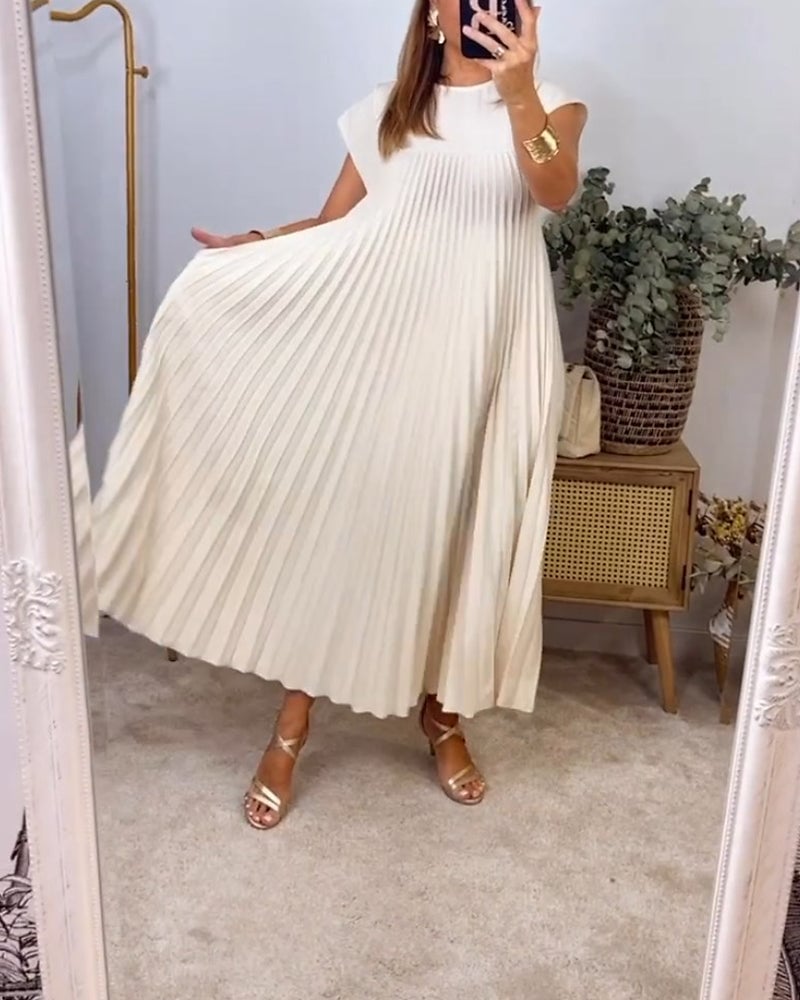 Claire | Women's Elegant Pleated Maxi Dress