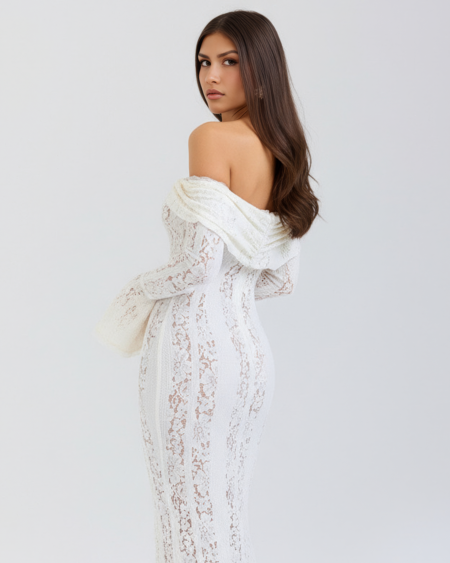 Gillian | Women's Off-Shoulder Maxi Wedding Guest Dress