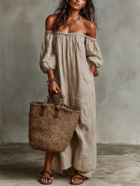 Ellie | Women's Off-Shoulder Maxi Holiday Dress