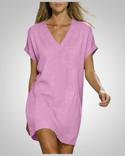 Sophia | Women's Relaxed V-Neck Midi Dress