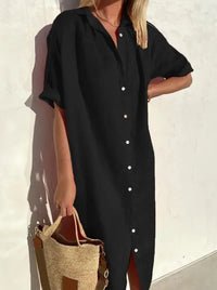 Isabella | Women's Casual Button-Front Shirt Dress
