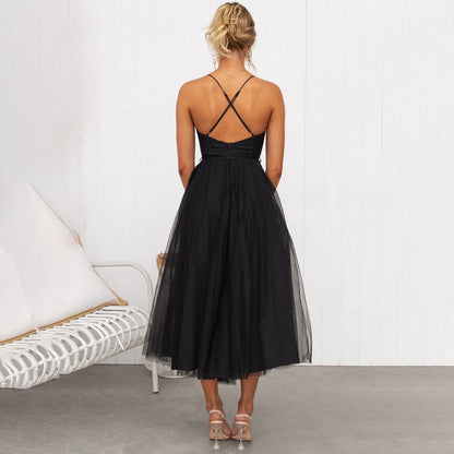 Eleonore | Women's Elegant Spaghetti Strap A-line Dress