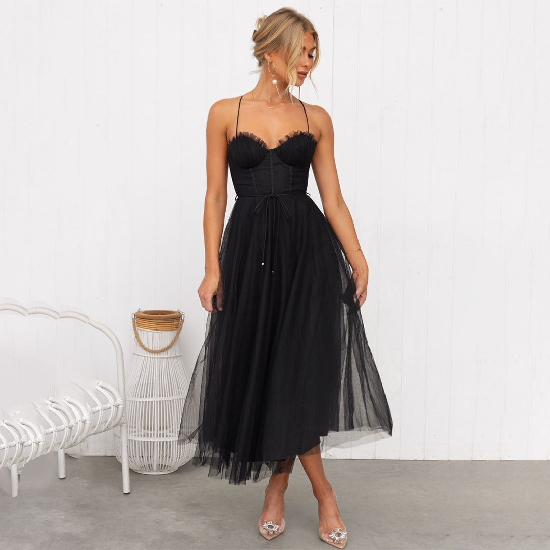 Eleonore | Women's Elegant Spaghetti Strap A-line Dress