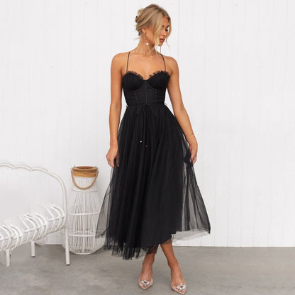 Eleonore | Women's Elegant Spaghetti Strap A-line Dress