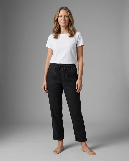 Betty | Women’s Straight-Leg Drawstring Stretch Trousers
