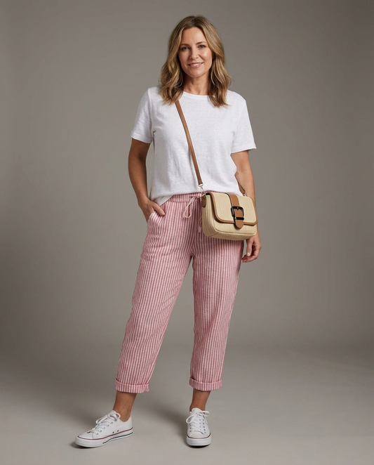 Magda | Women’s striped Casual Summer Trousers