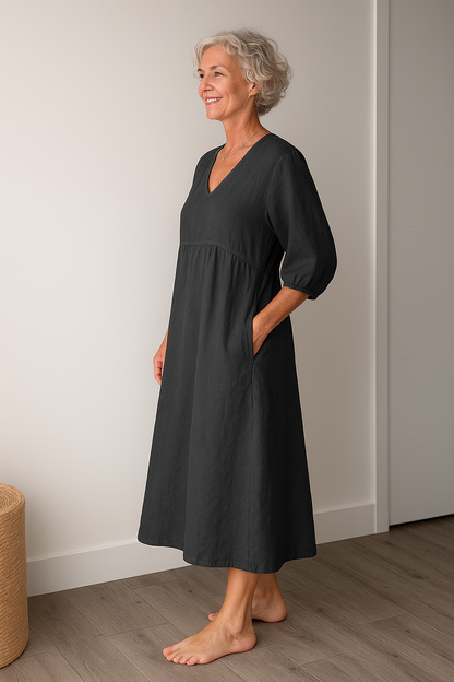 Jelena | Women's Casual Shortsleeve V-Neck Dress