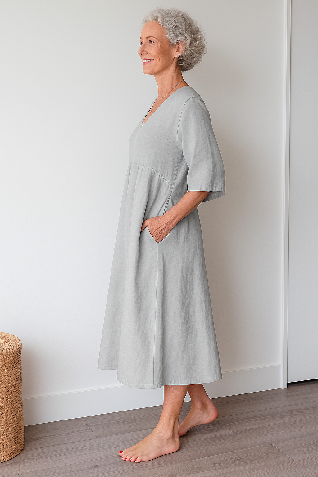 Jelena | Women's Casual Shortsleeve V-Neck Dress