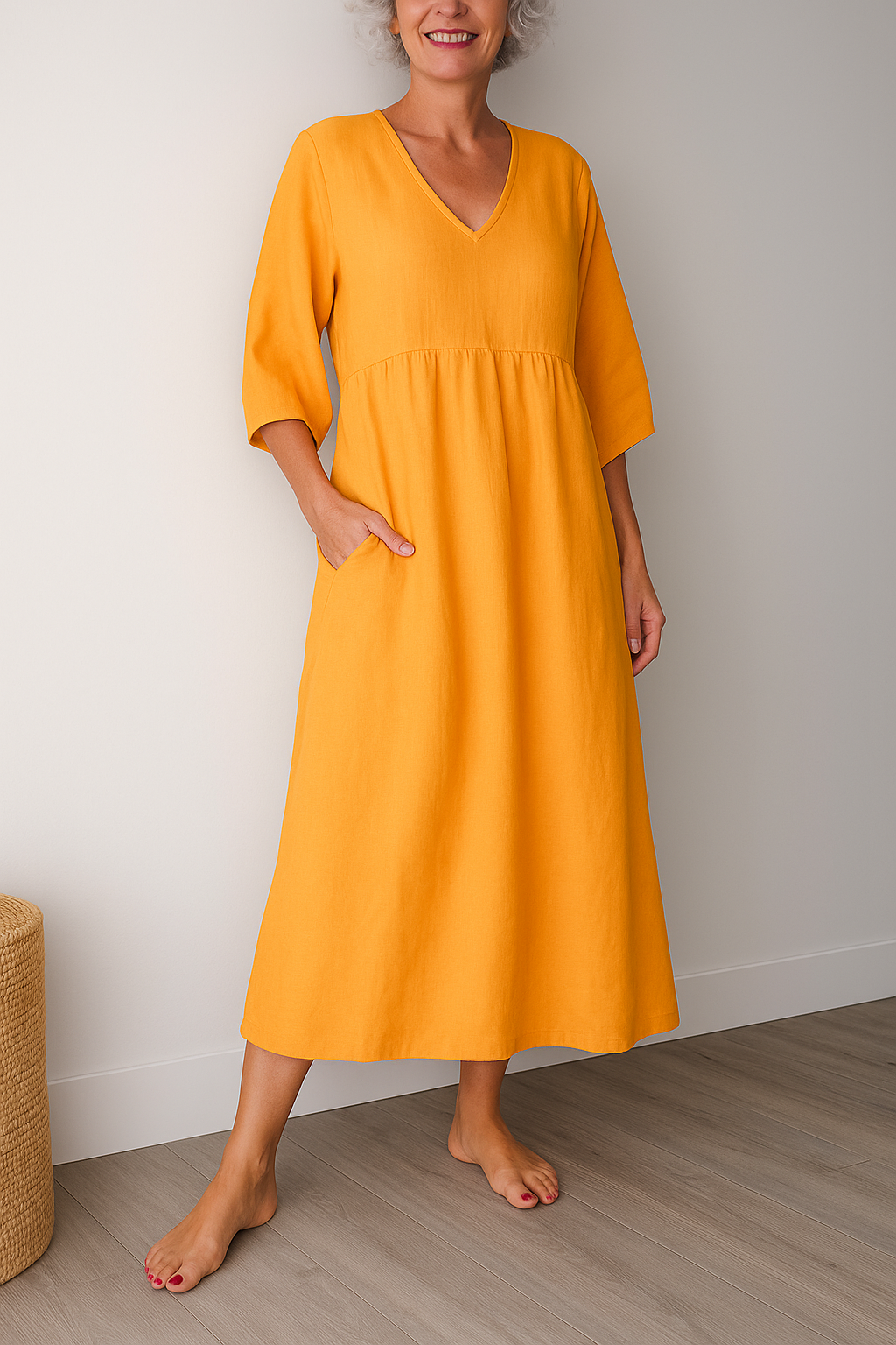 Jelena | Women's Casual Shortsleeve V-Neck Dress
