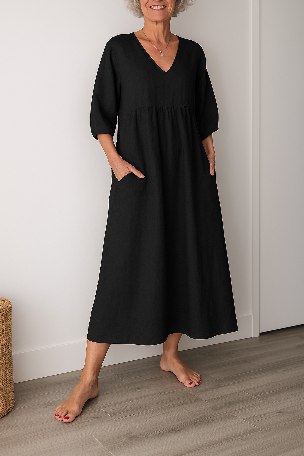 Jelena | Women's Casual Shortsleeve V-Neck Dress