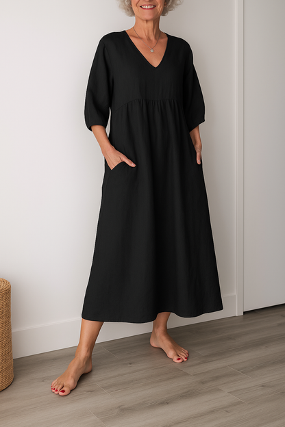 Jelena | Women's Casual Shortsleeve V-Neck Dress