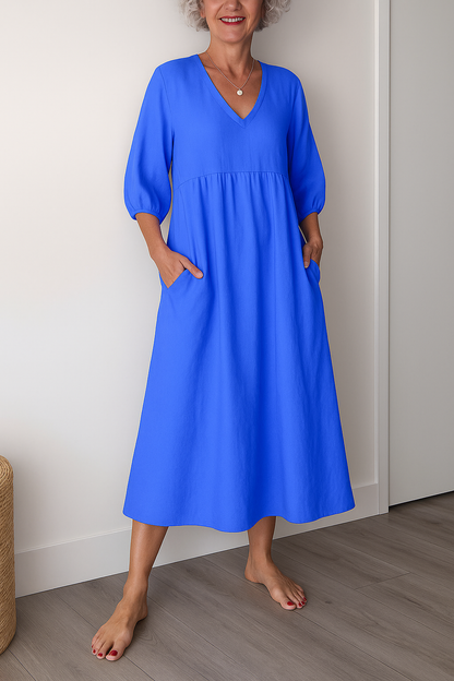 Jelena | Women's Casual Shortsleeve V-Neck Dress
