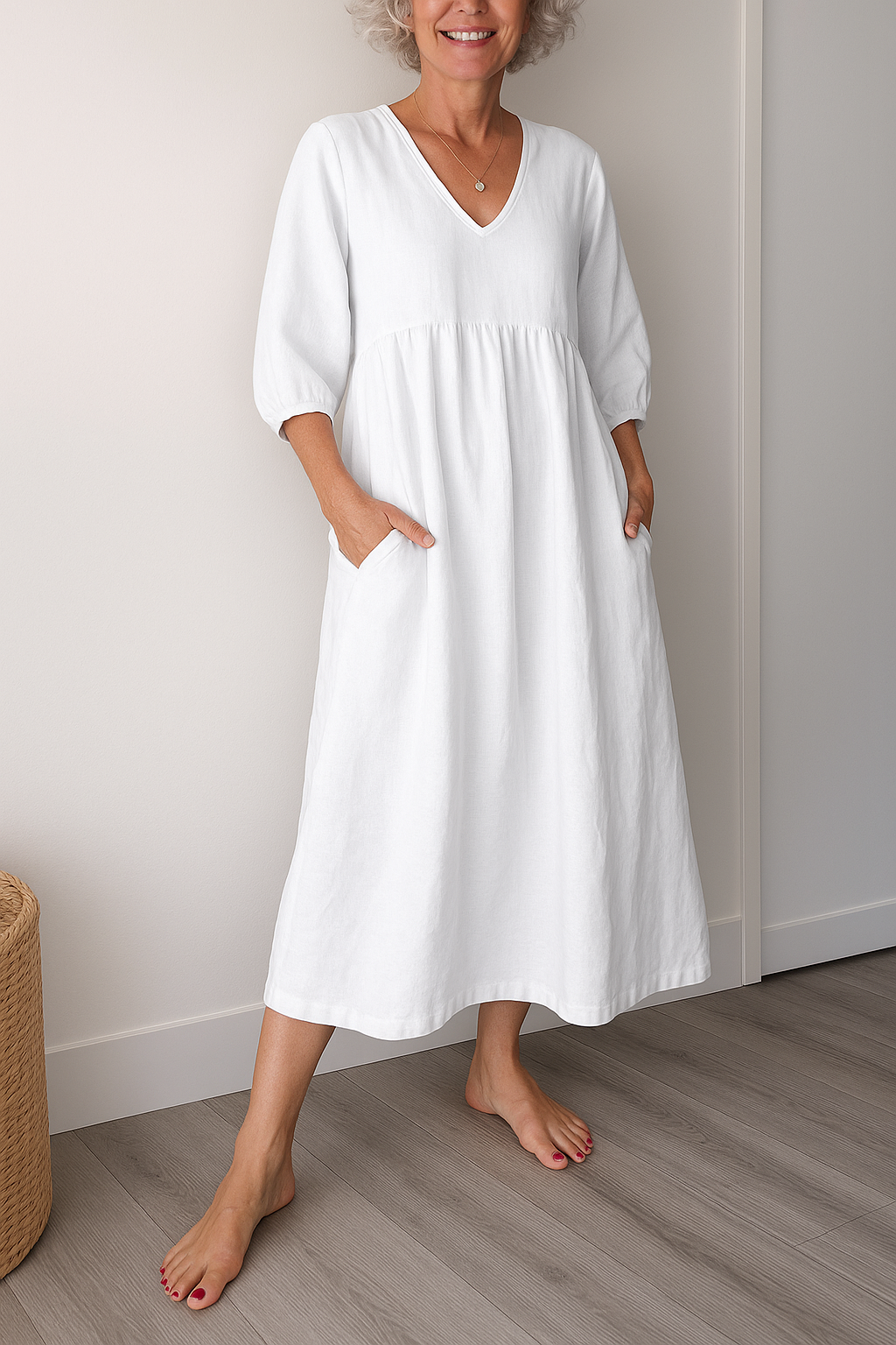 Jelena | Women's Casual Shortsleeve V-Neck Dress