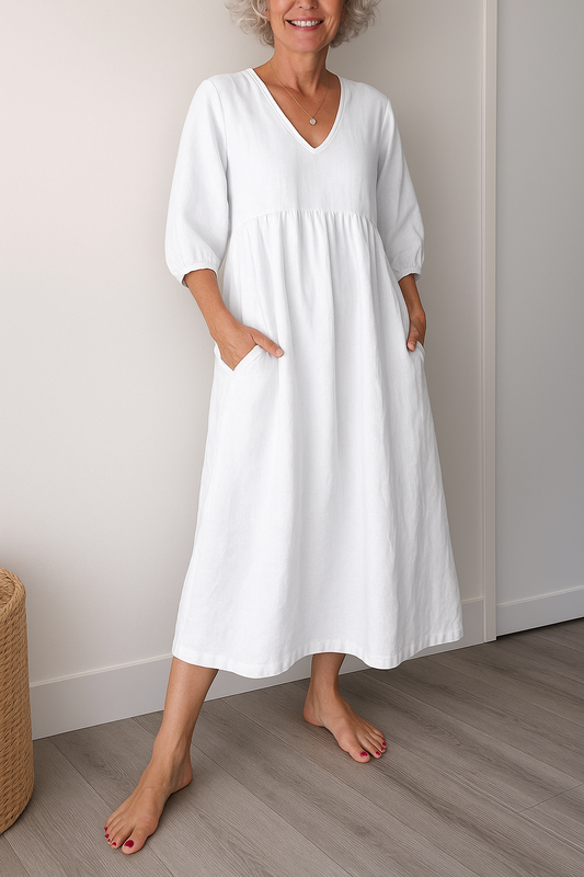 Jelena | Women's Casual Shortsleeve V-Neck Dress