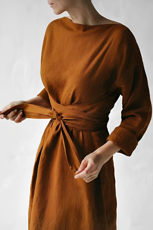 Portia | Women's Summer Wrap Linen Dress