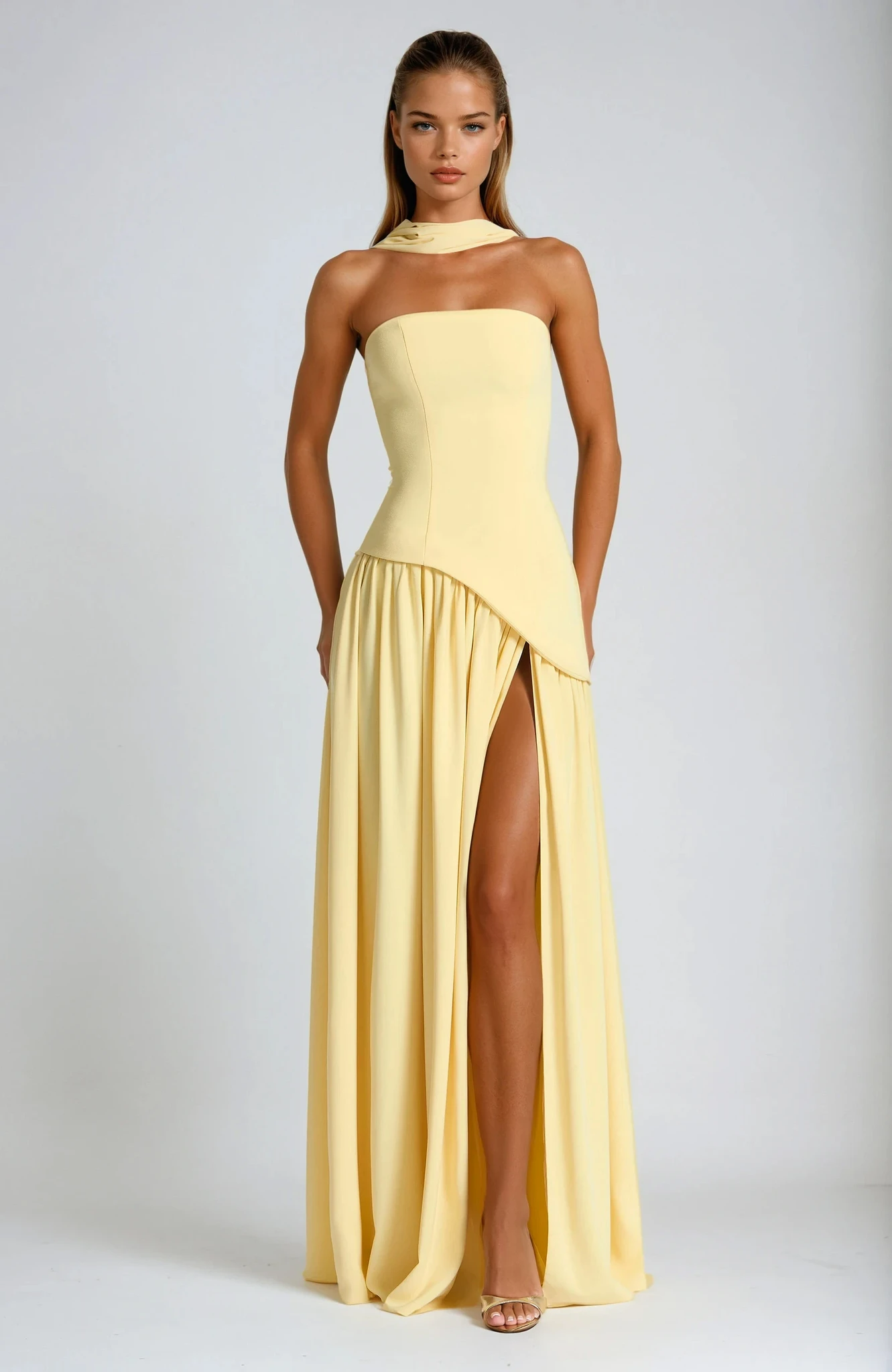 Veronika | Women’s Formal Wedding Guest Maxi Dress With Side Slit