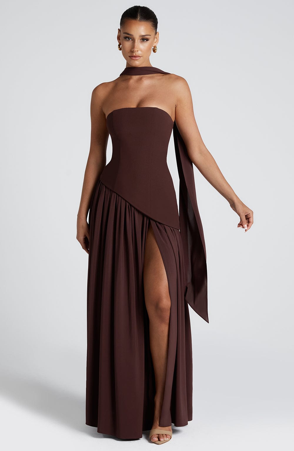 Veronika | Women’s Formal Wedding Guest Maxi Dress With Side Slit