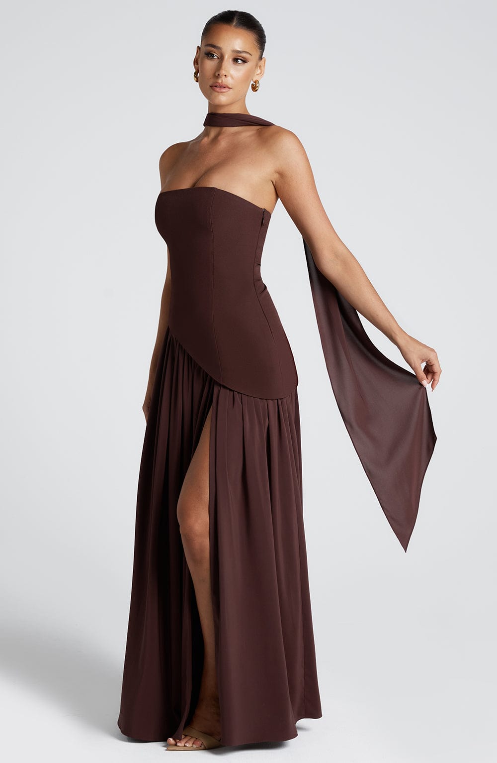 Veronika | Women’s Formal Wedding Guest Maxi Dress With Side Slit
