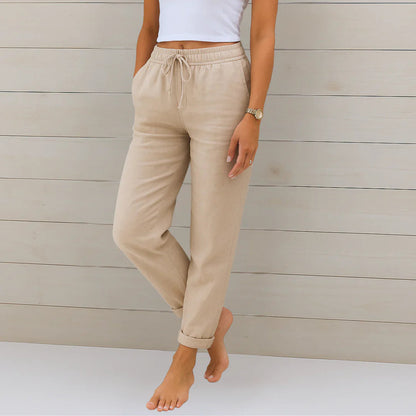 Betty | Women’s Straight-Leg Drawstring Stretch Trousers