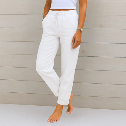 Betty | Women’s Straight-Leg Drawstring Stretch Trousers