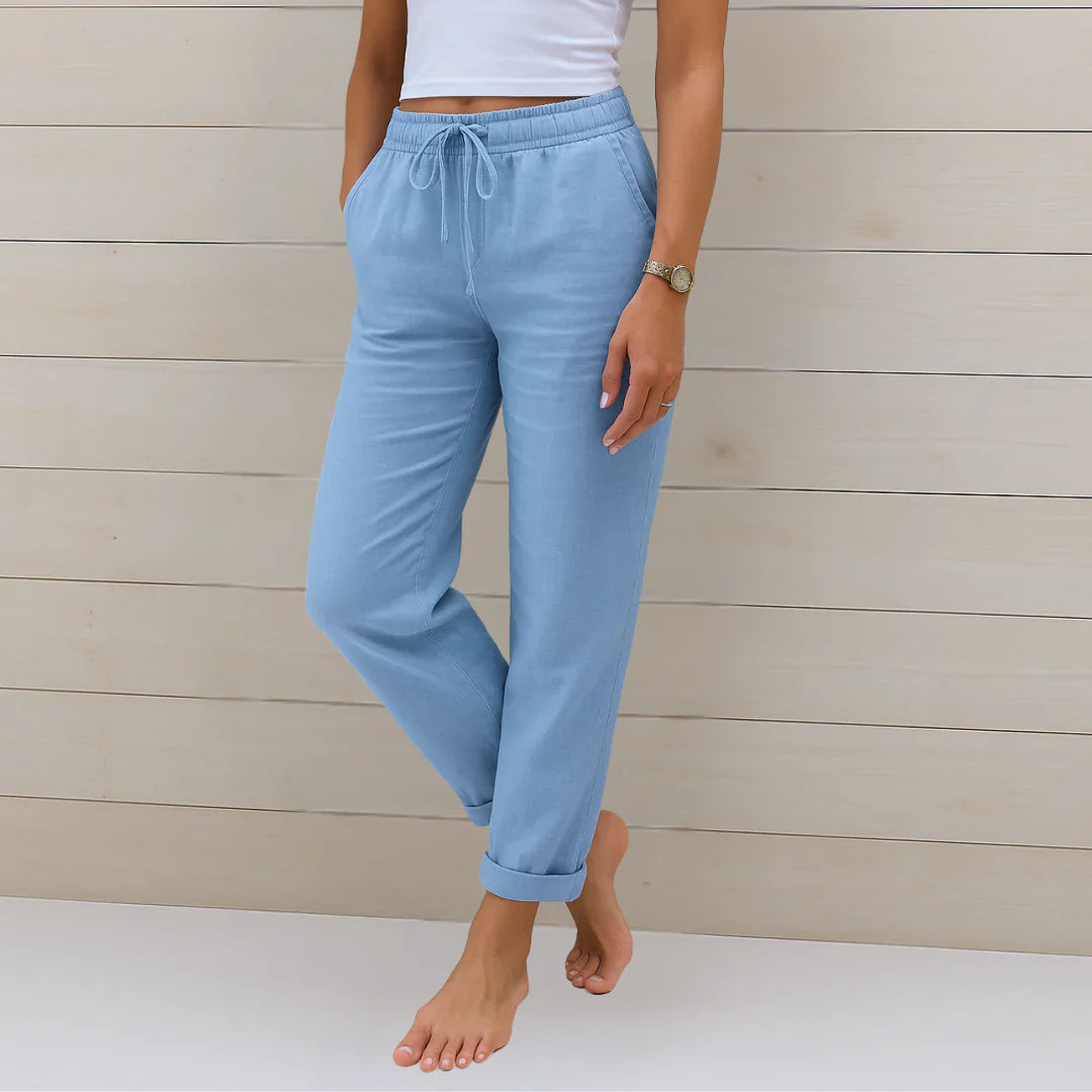 Betty | Women’s Straight-Leg Drawstring Stretch Trousers