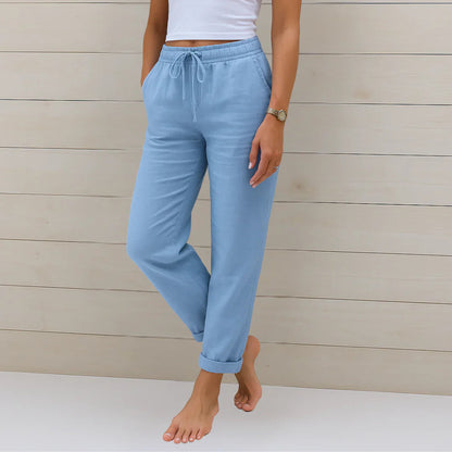 Betty | Women’s Straight-Leg Drawstring Stretch Trousers