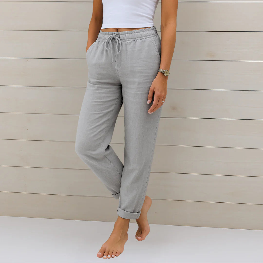 Betty | Women’s Straight-Leg Drawstring Stretch Trousers