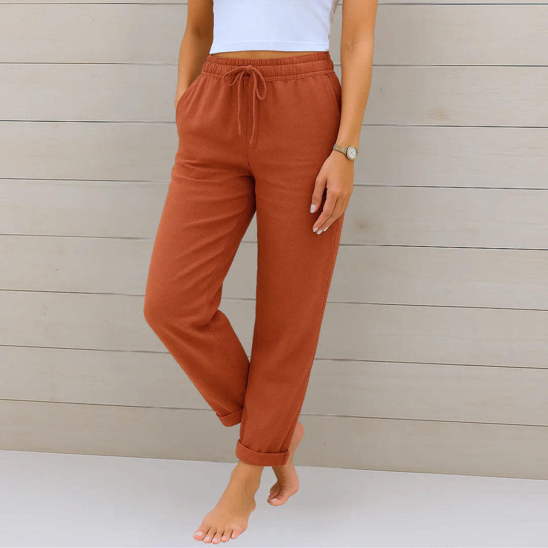 Betty | Women’s Straight-Leg Drawstring Stretch Trousers