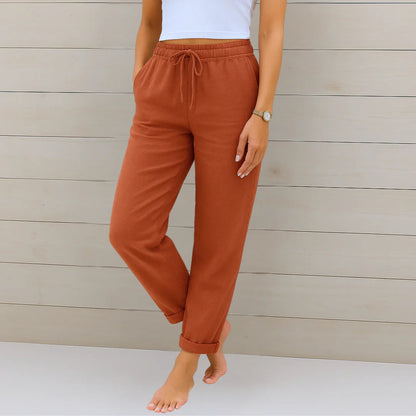 Betty | Women’s Straight-Leg Drawstring Stretch Trousers