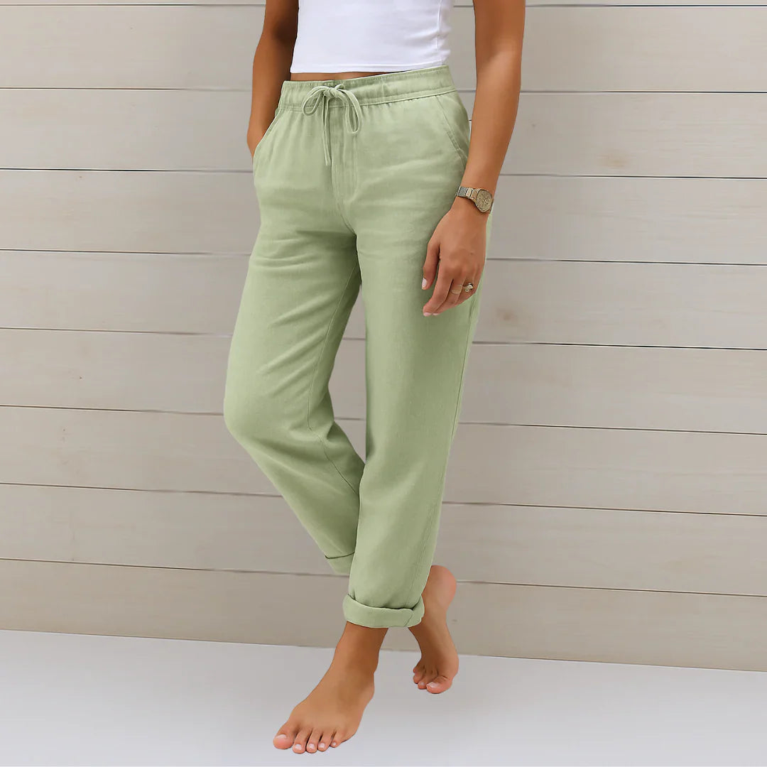 Betty | Women’s Straight-Leg Drawstring Stretch Trousers