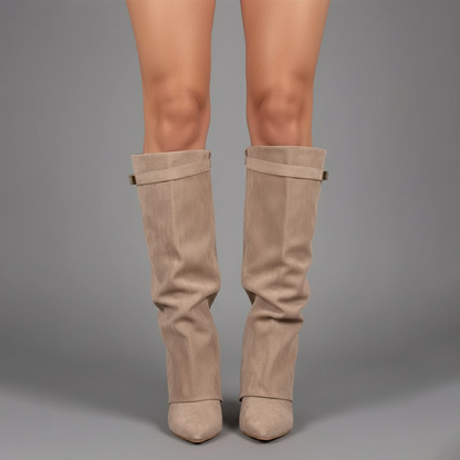 Beiges Wildleder
