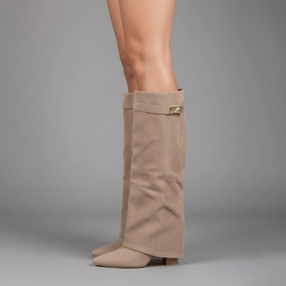 Jacqueline | Women's Elegant Knee High Suede Boots