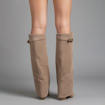 Jacqueline | Women's Elegant Knee High Suede Boots