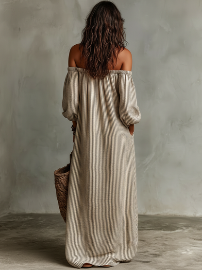 Ellie | Women's Off-Shoulder Maxi Holiday Dress