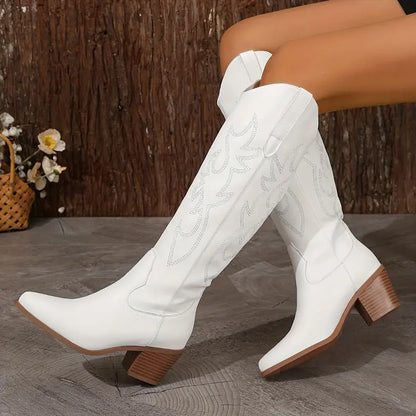 Wiebke | Women’s Elegant Knee High Cowboy Boots