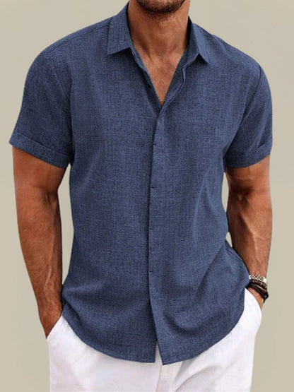 Alex | Men's Breezy Short Sleeve Linen Shirt