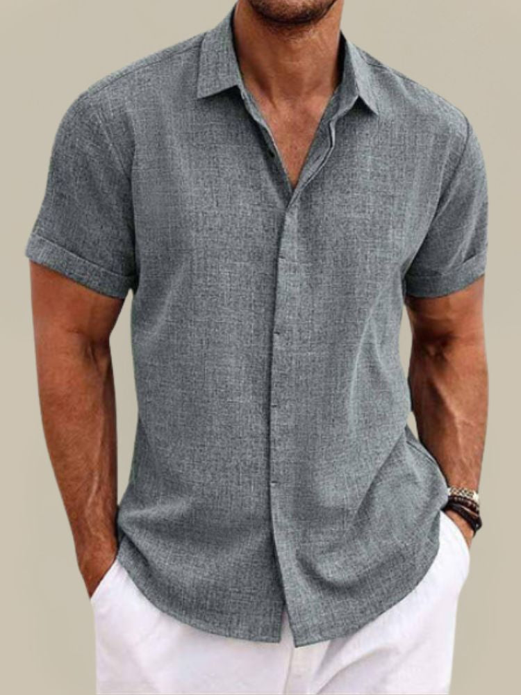 Alex | Men's Breezy Short Sleeve Linen Shirt