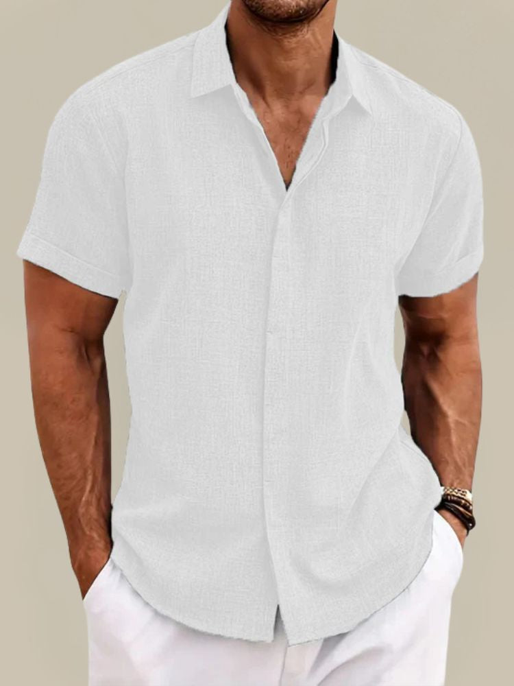 Alex | Men's Breezy Short Sleeve Linen Shirt