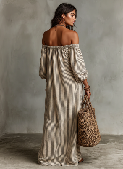 Ellie | Women's Off-Shoulder Maxi Holiday Dress