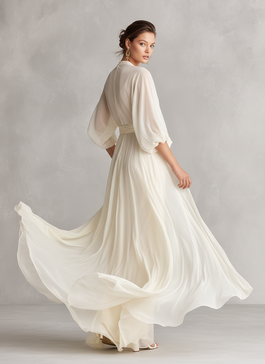 Cecily | Women's Elegant V-Neck Maxi Dress