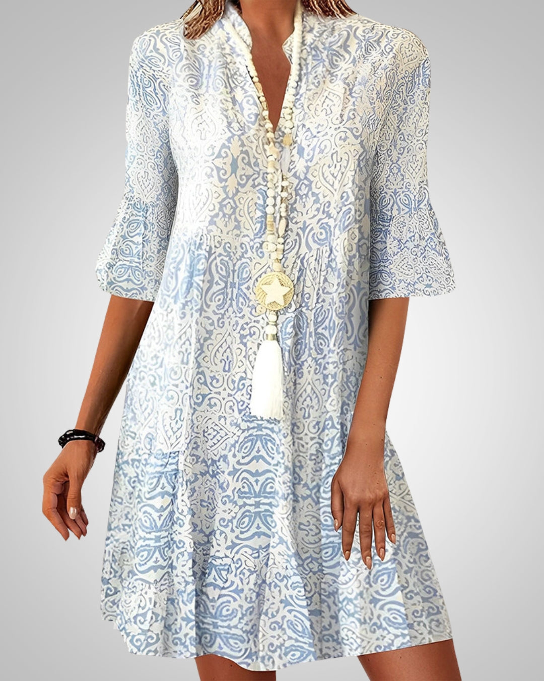 Philomena | Women's Summer V-Neck Boho Dress