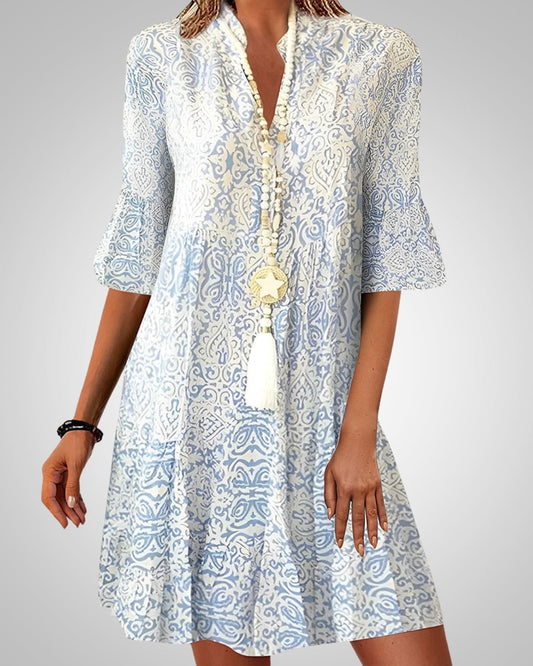 Philomena | Women's Summer V-Neck Boho Dress