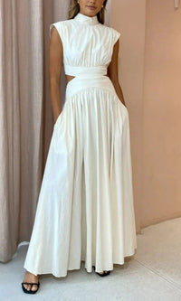 Sophie | Women's High Neck Sleeveless Maxi Dress