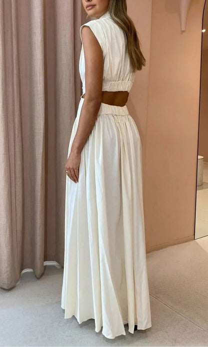 Sophie | Women's High Neck Sleeveless Maxi Dress