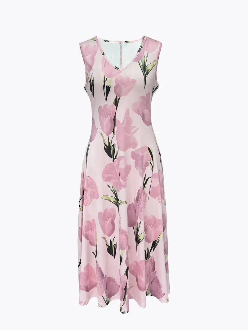 Violetta | Women’s Sophisticated Floral Maxi Dress With Cardigan