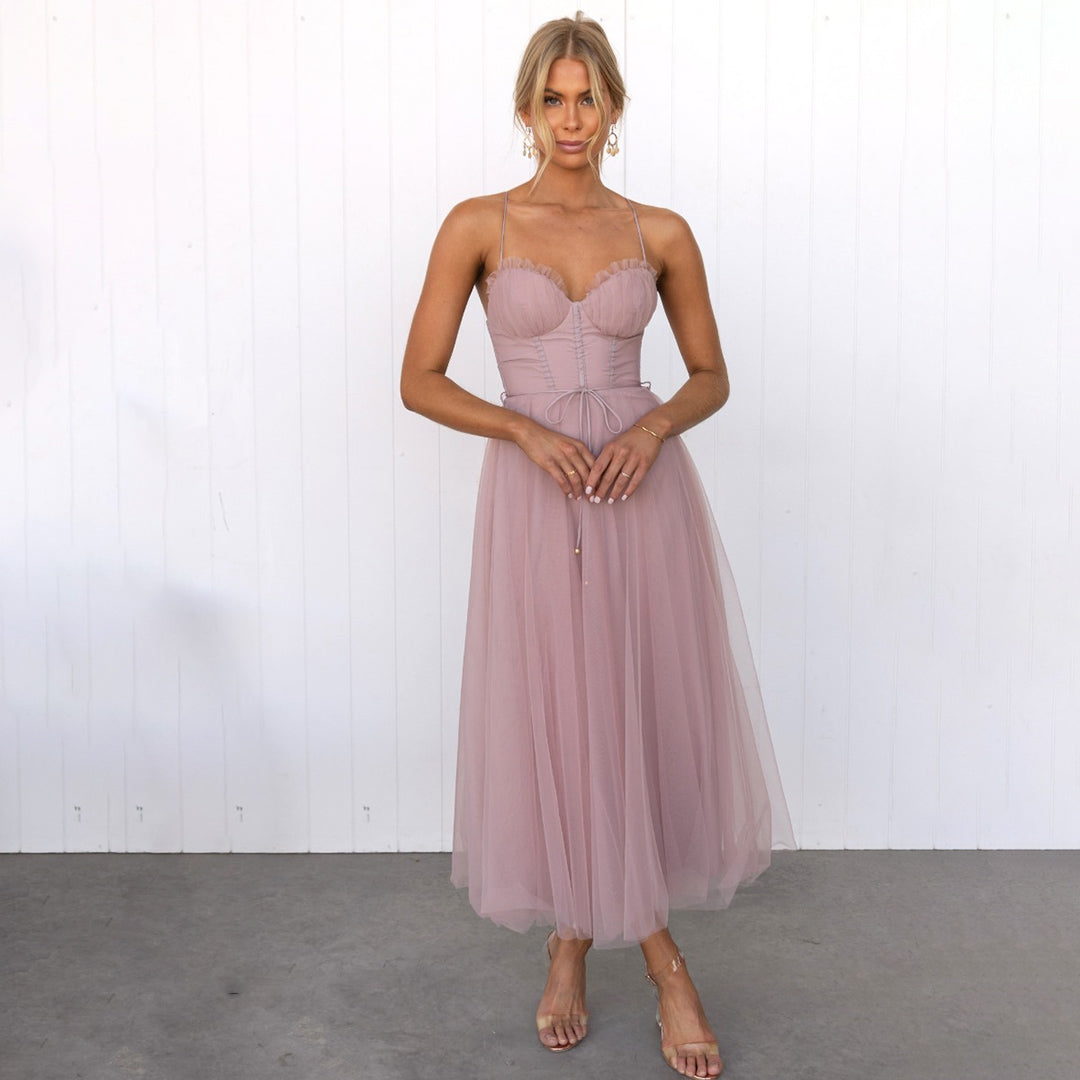 Eleonore | Women's Elegant Spaghetti Strap A-line Dress