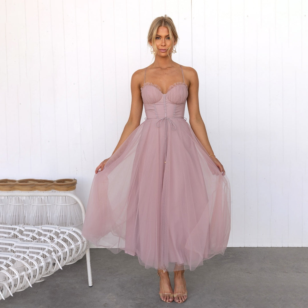 Eleonore | Women's Elegant Spaghetti Strap A-line Dress