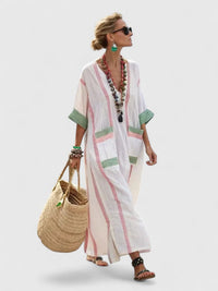 Felicity | Women's Oversized Striped Kaftan Maxi Dress